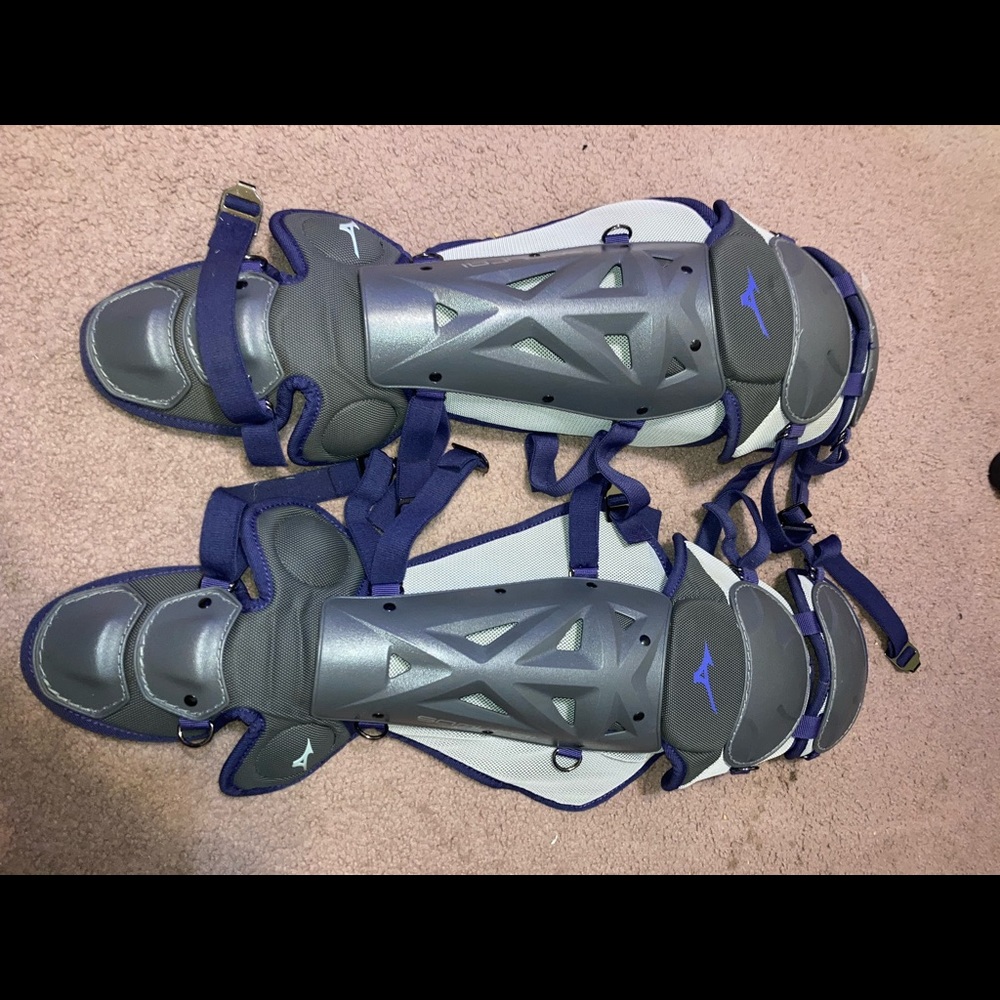 Softball catching shin guards brand new never used in game